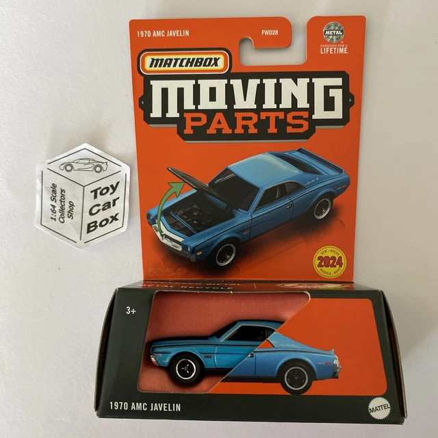 2024 MATCHBOX MOVING Parts 1970 AMC Javelin (Blue Opening Hood) F00