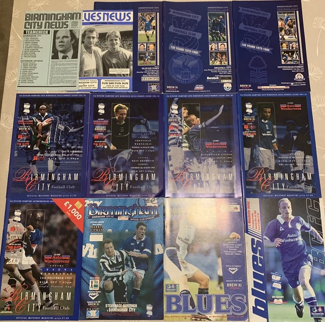 BIRMINGHAM CITY FC HOME FOOTBALL PROGRAMME COLLECTION JOB LOT FRIENDLY