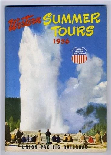 1956 Union Pacific Railroad Western Summer Tours Booklet & Omaha Fares Schedule