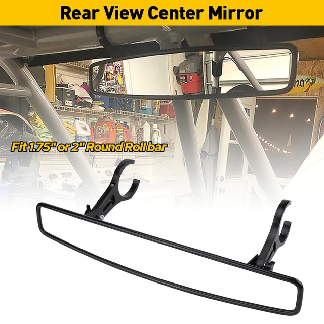 1.75"/2" UTV Rear View Center Mirror Convex For Polaris RZR PRO XP 4 Honda Talon