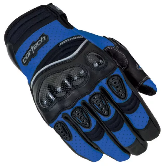 Closeout Cortech Accelerator 2 Motorcycle Riding Gloves Blue XS