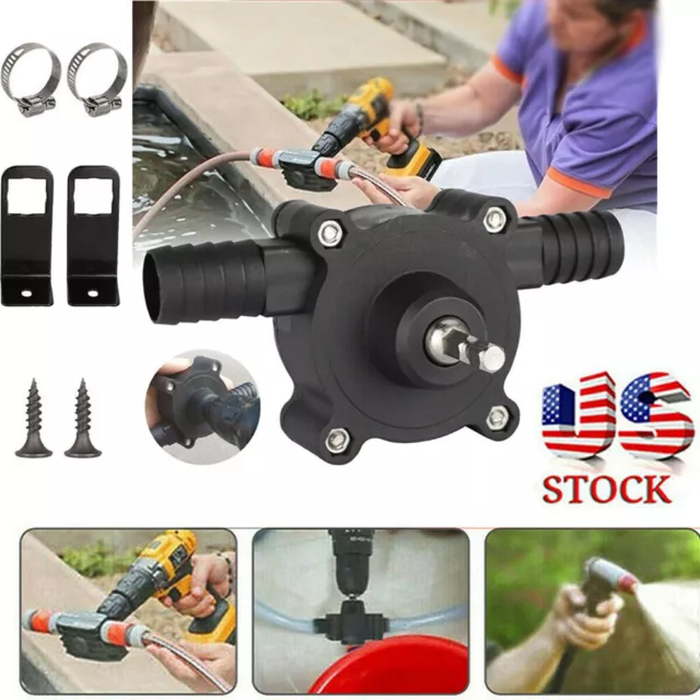 Hand Electric Drill Drive Self Priming Pump Home Oil Fluid Water Transfer Pumps