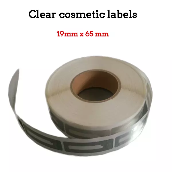 1000pcs EAS 8.2Mhz Checkpoint CLEAR SQUARE SOFT LABELS,19X65mm COSMETIC, LIP