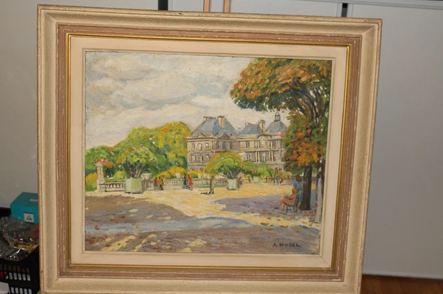 Tableau Toile "Les Jardins De Luxembourg" D'Henri Rousseau - Cadre Prêt à Accrocher, Style Naïf