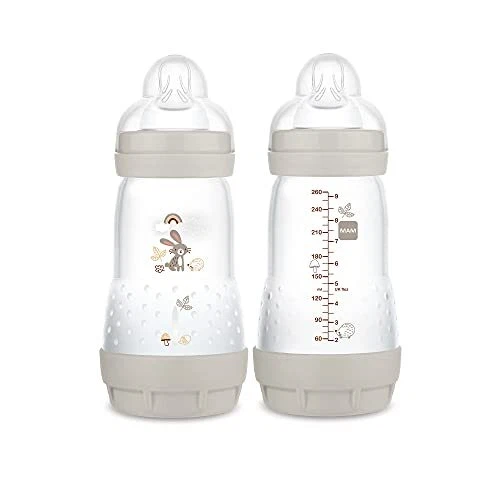 Easy Start Matte Anti-Colic Baby Bottles, 9 oz (2 Count), Medium Flow