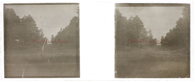 FRANCE Mirabeau Landscape c1930 Photo Stereo Glass Plate Vintage V17T14n1 2