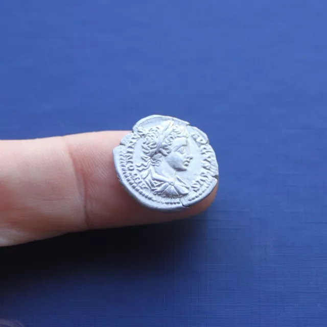 Imperial Roman Silver Coin Denarius Of Caracalla c 198 AD
