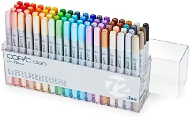 Auch Copic Ciao Start 72 Farben Set Anime Comic Manga Stift F/S W/Verfolgung #