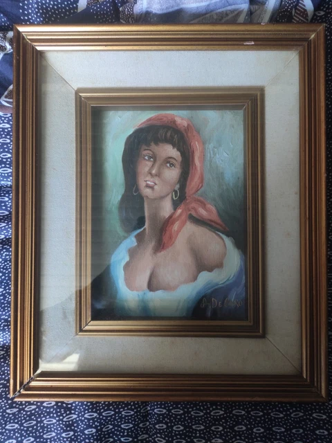Tableau Signé Fernando Botero, Huile Sur Toile 1932, Encadré - Style D'art Unique