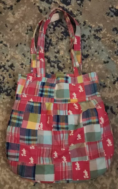DISNEY PARKS PINK plaid mickey mouse tote purse NWOT $20.00 - PicClick
