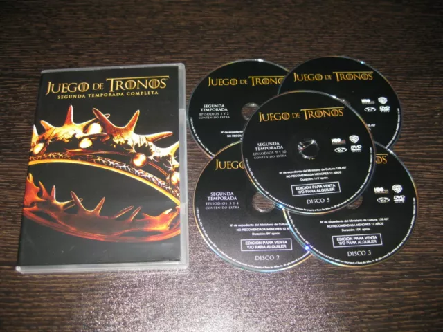 Juego De Tronos Dvd Segunda Temporada Completa