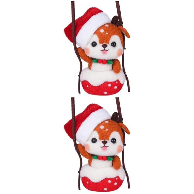 2x Fieltros de aguja Suministra lana Fieltro Costura Kit Aguja Fieltro Calabaza