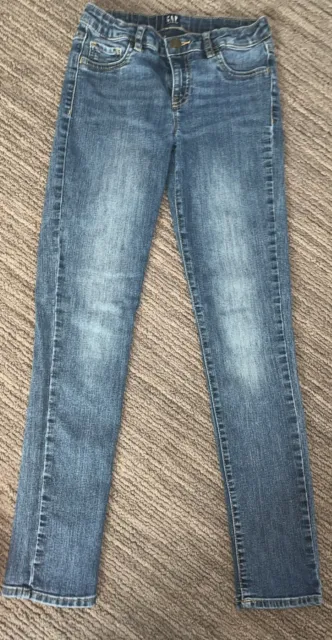 Gap Girls Denim Skinny Jeans Size 12 Stretch Super Skinny Adjustable Waist