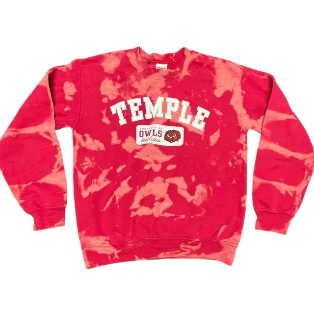 Tie Dye Y2K Temple University pullover sweatshirt size small