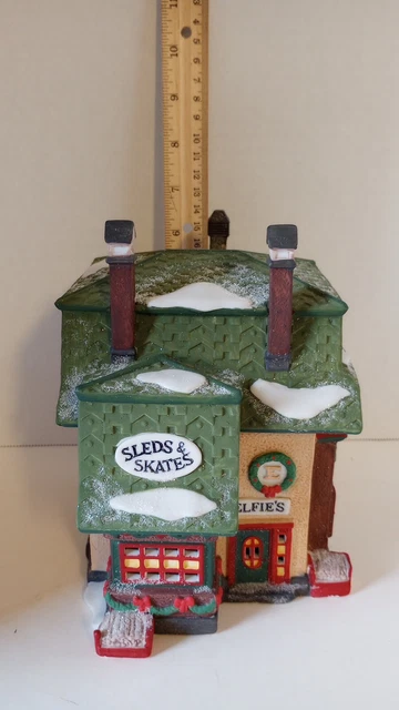 Department 56 North Poles Series Elfie's Sleds & Skates Heritage Village in Box