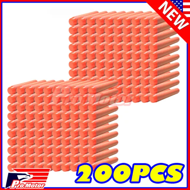 200x Orange Lot Pack Refill Bullet Darts Ammo Foam for air warriors Blaster Gun