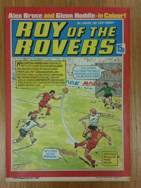 Roy Of The Rovers 24Th January 1981 Ipc British Weekly Uk Comic _