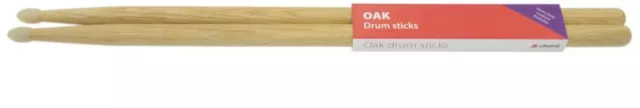 1 Pair of Budget OAK Nylon Tip Drumsticks  - with a Choice of 5A, 5B, 7A