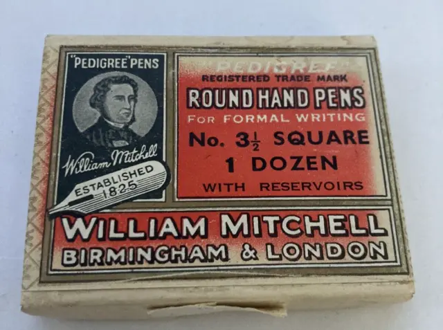 Vintage William Mitchell Pedigree  Pen Nibs Boxed & 10 Hinks Wells & Co Nibs