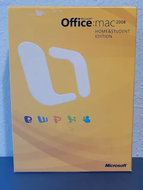 Microsoft Office Mac Home & Student 2008 New Open Box