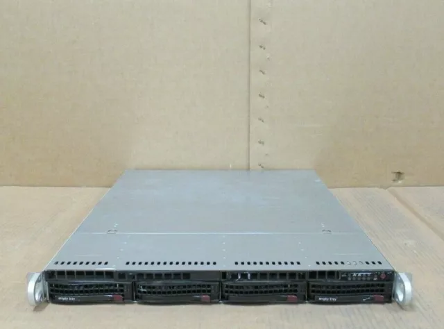 Supermicro 1U CSE-815 H8DGU-F 2x 16 Core AMD 6272 2.10Ghz 128GB RAM 4 Bay Server