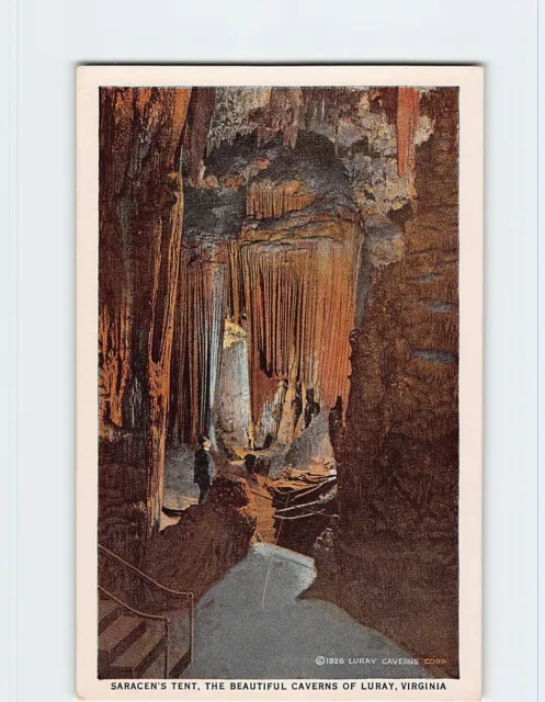 Postcard Sarace's Tent, The Beautiful Caverns Of Luray, Virginia