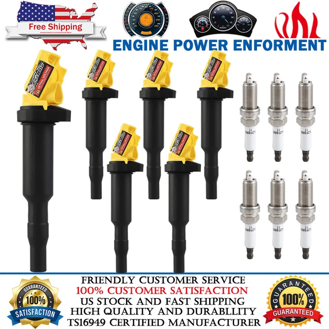6 PACK IGNITION Coils & Spark Plugs For BMW 325i 328i 525 528 530 535