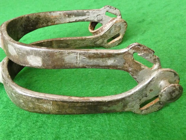 Vintage Pair Of Prison Made Cowboy Western Spurs 3
