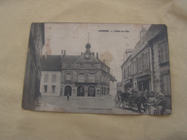carte postale   corbigny   vers 1900  hotel de ville