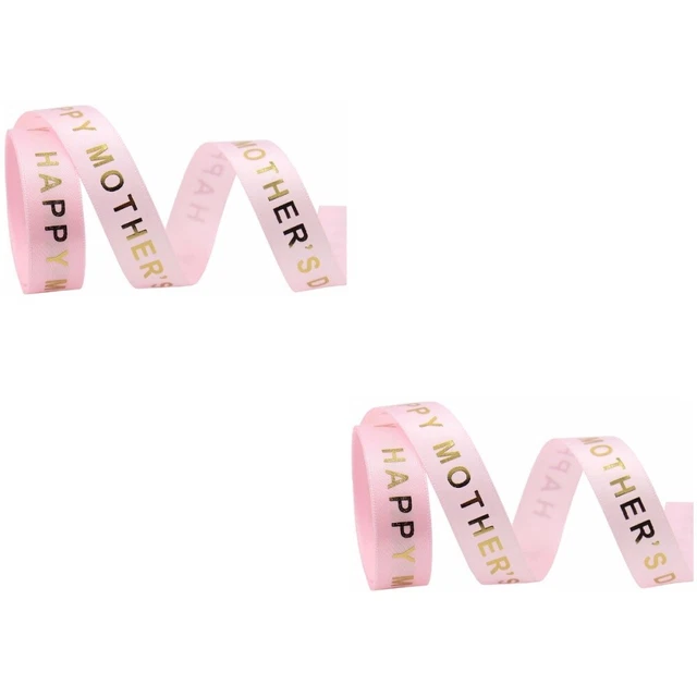 2x Schleife Muttertag Drahtband Geschenkband Satinband
