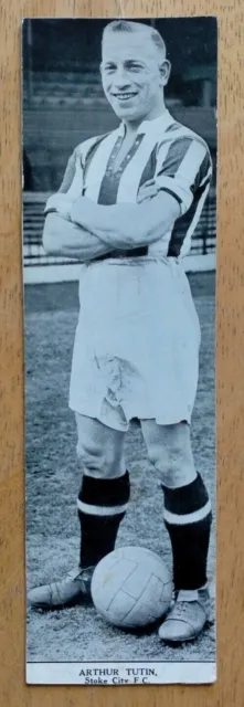 Arthur Tutin Stoke DC Thomson Topical Times Footballers 1937 220mm x 60mm