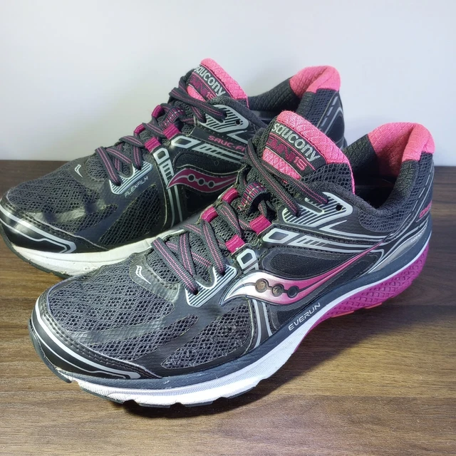 SAUCONY OMNI 15 Everun Womens Size 8 Grey Pink Running Shoes