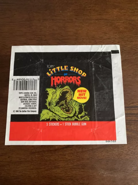 Topps Little Shop Of Horrors Trading Card Packet Wrapper