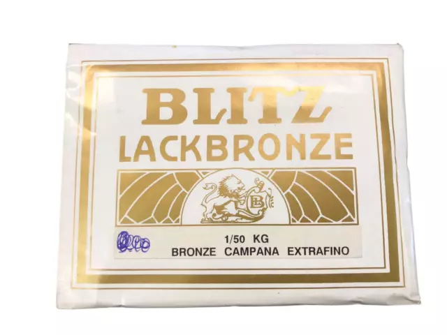 Porporina Polvere Bronzo Extrafino Blitz Lackbronze 1/50Kg Restauro Belle Arti