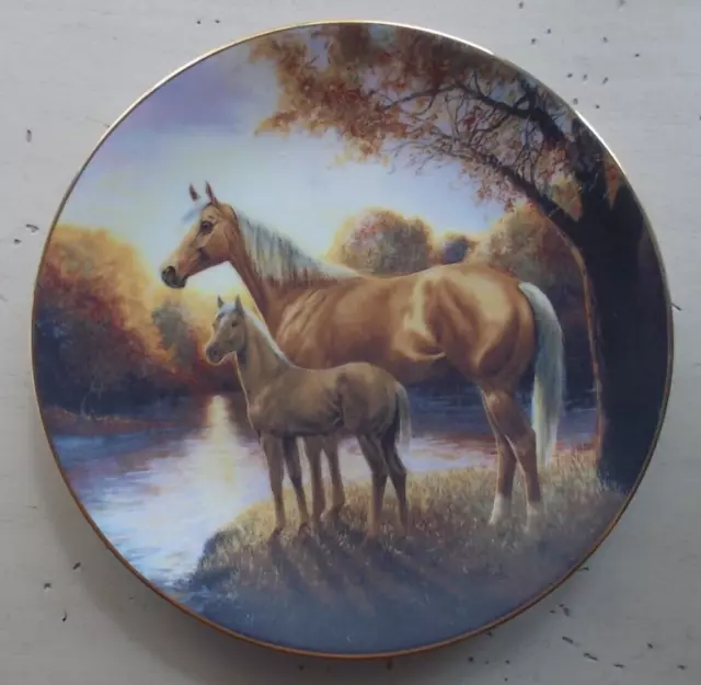 Vintage 1992 Hamilton Autumn Reverie Unbridled Spirit Porcelain Plate Collection