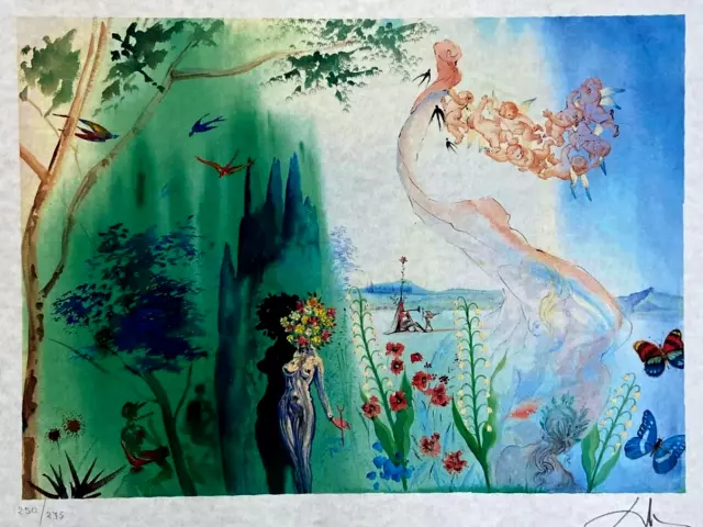 Salvador Dali Lithographie 'Printemps' (Henri Matisse René Magritte) Dalí Dali