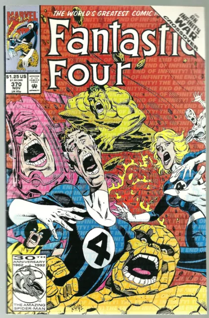 Fantastic Four #370 Nov 1992 Marvel FN+ Infinity War, Boarded, Combo Shipping