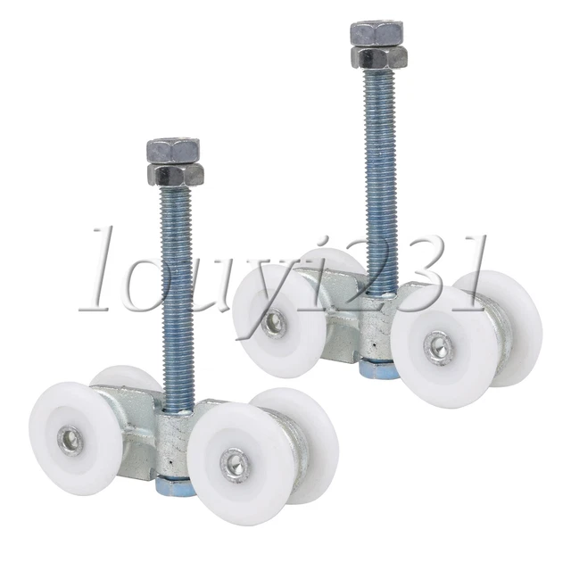 Rail Hanging Trolley Wheel for Interior Barn Sliding Doors with Nuts Set of 2