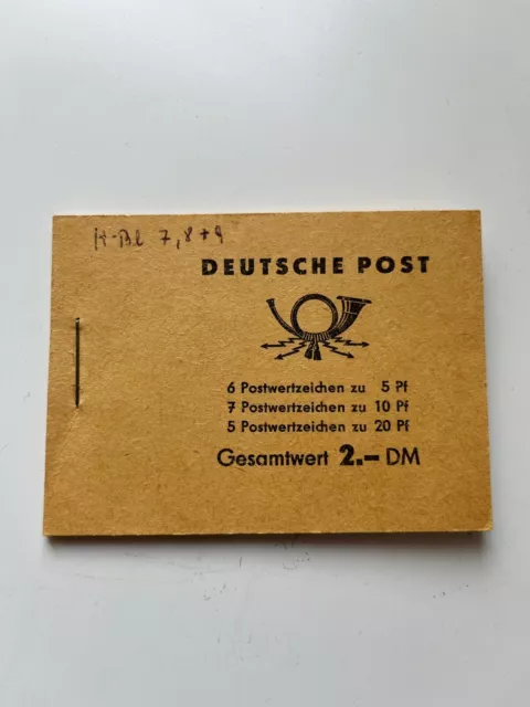 Deutsche Post Markenheftchen DDR vollständig H-Blatt 7-9 postfrisch