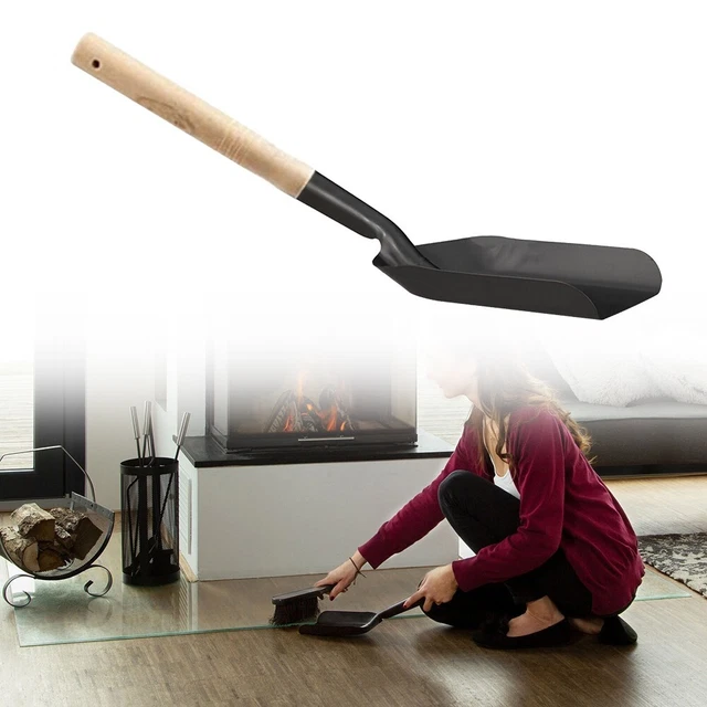 Robusta herramienta de limpieza de chimenea 40 cm pala de chimenea para interior y exterior