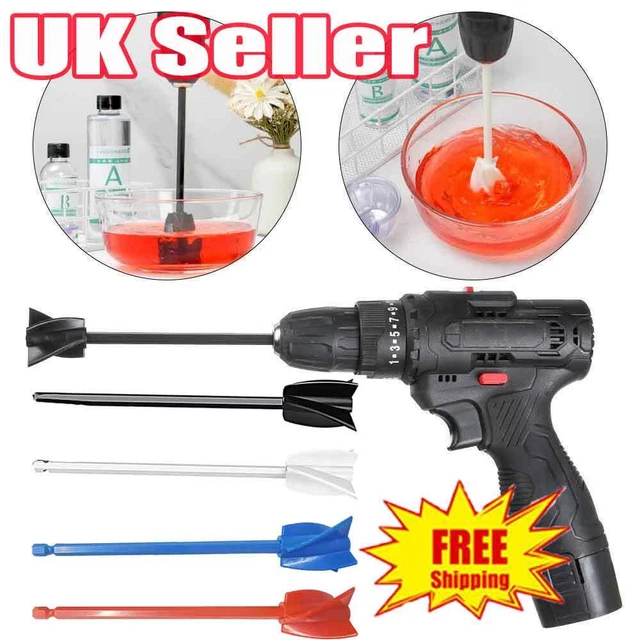 Epoxy Mixer Attachment for Drill Reusable Paint Resin Mixer Paddle Rod - UK