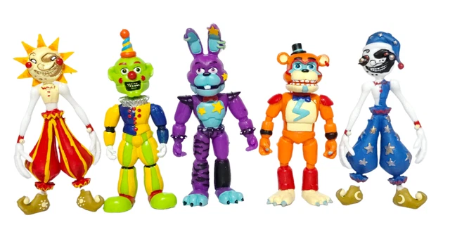 mexican BUNDLE GLAMROCK figure 5.77 FNAF five nights at freddys SECURITY  BREACH