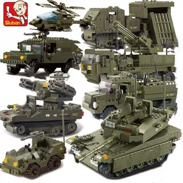 Sluban Compatible Military Tank World War 2 Army Figures Series Building Blocks