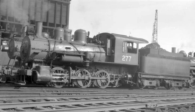 BM Boston & Maine Railroad locomotive, Engine No. 277, 0-6-0 OLD TRAIN PHOTO