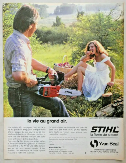 1981 Press Advertisement Stihl Queen Of The Forest Chainsaw