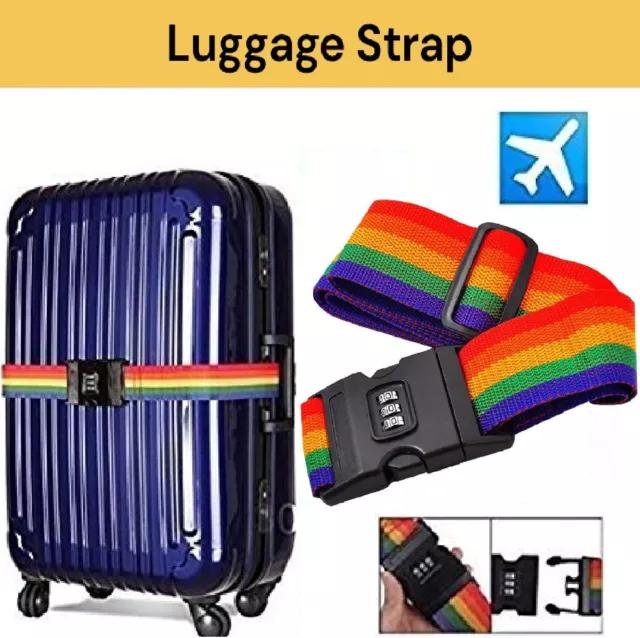 Luggage Buckle Strap Code Password Travel Suitcase Secure Lock Safe Packing Belt