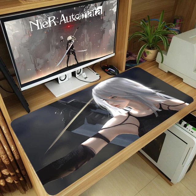 fonyell NieR Automata - Alfombrilla de ratón 3D Yorha 2B Oppai Buttock Gaming Mouse Pad Anime Girl Gift con soporte suave para reposamuñecas (versión 1