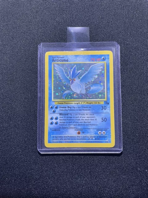 🔥 Articuno 2/62 🔥 Original Holo Rare Wotc 1999 Fossil Set Pokémon Card