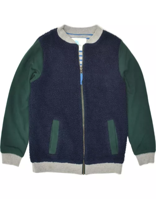 BODEN Boys Fleece Jacket 11-12 Years Navy Blue Colourblock Polyester BJ16