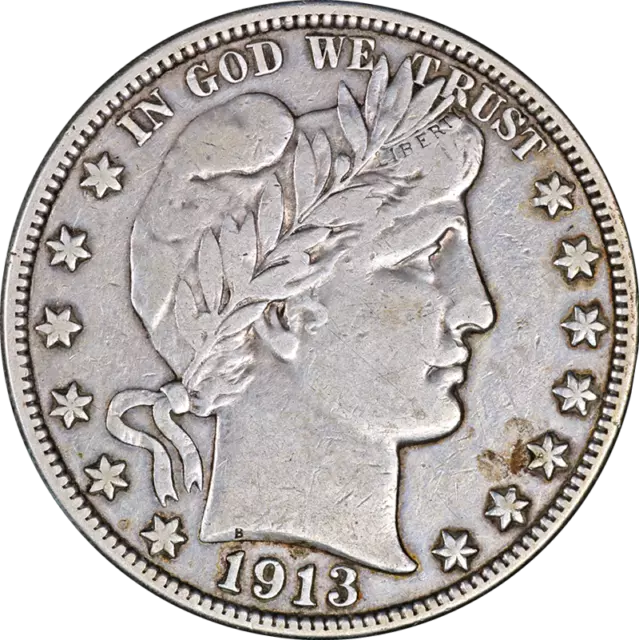 1913-S Barber Half Dollar Nice VF/XF Nice Eye Appeal Nice Strike